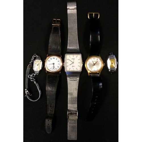 237 - A 9ct gold gentleman's wristwatch;  other watches