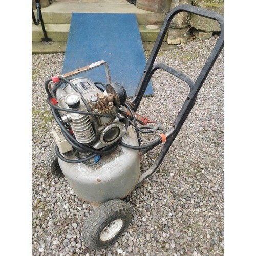 334 - A Sterling Mk3 mobile air compressor; a Nilfisk E130.2 power washer (2).

** We would please ask tha... 