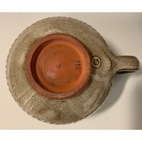 40 - David Leach (1911 - 2005), A fluted stoneware tea service for five, comprised of teapot, milk jug, s... 