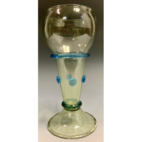 61 - James Powell and Sons (Whitefriars) - An early 20th Century Harry Powell glass Roemer, circa 1906, w... 