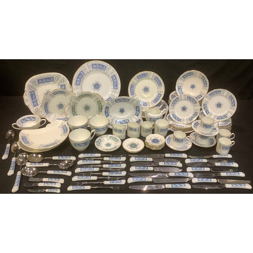 154 - Coalport Revelry pattern tableware including a coffee service for six, part dinner and tea service c... 