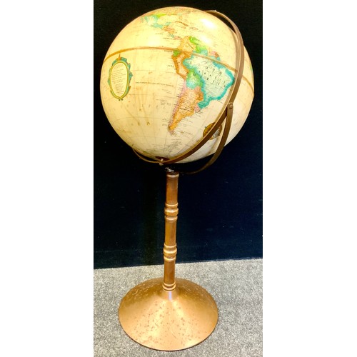 322 - A 20th century floor standing Globe, 16 inch diameter, by 'Replogue', World Classic series.