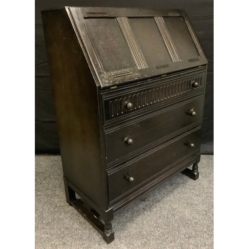 326 - A 1970's oak bureau.