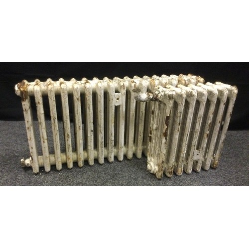 348 - A Vintage cast iron radiator, approx 90cm x 42cm x 14cm another smaller (2)