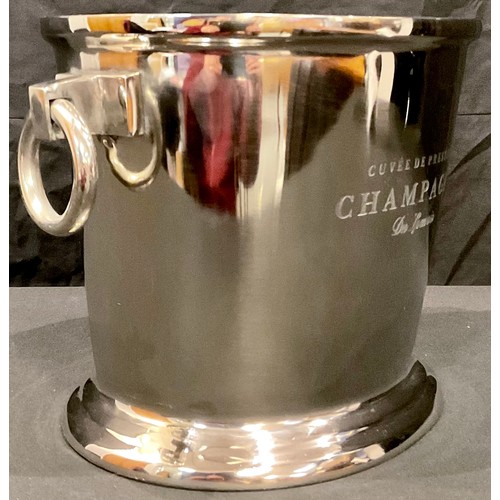 269 - A Champagne cooler, Cuvee De Prestige Champagne Du Louvois, drop loop handles, 39cm wide over handle... 