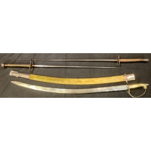 294 - Two rapiers; an Indian sword