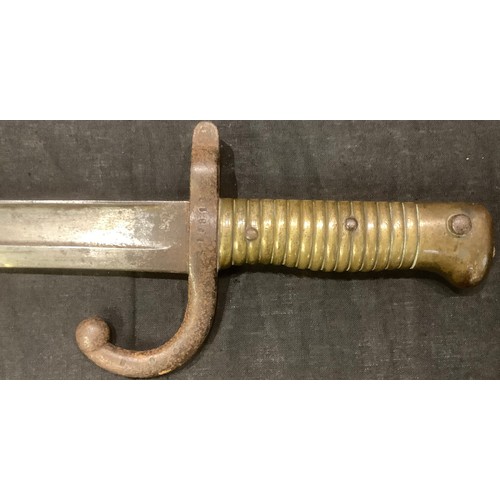 295 - A 19th century French Chassepot bayonet, dated 1870