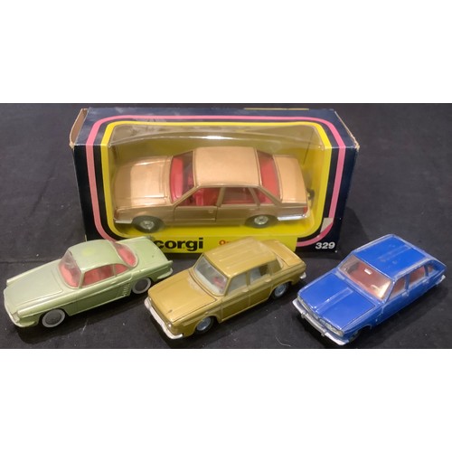 311 - A Corgi Opal Senator 329, boxed; a Renault Floride 222; a Renault 10; a Dinky Renault 16