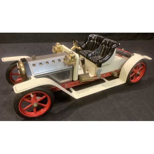 312 - Toys - a Mamod live steam white roadster car