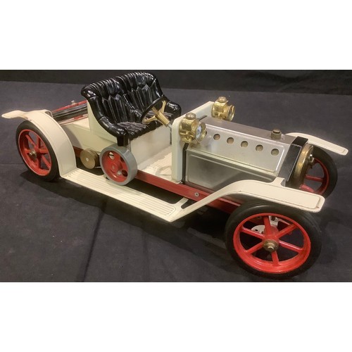 312 - Toys - a Mamod live steam white roadster car