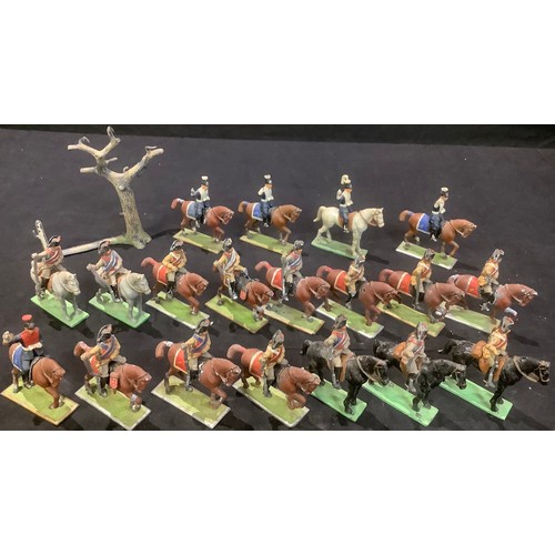 318 - A collection of cast painted lead soldiers on horseback, various regiments (20)