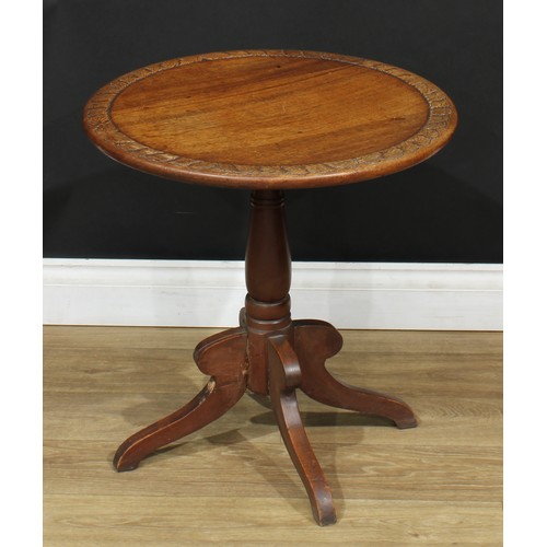 535 - A George III style mahogany pedestal wine table; an early 20th century three-tier cake stand; a Suth... 