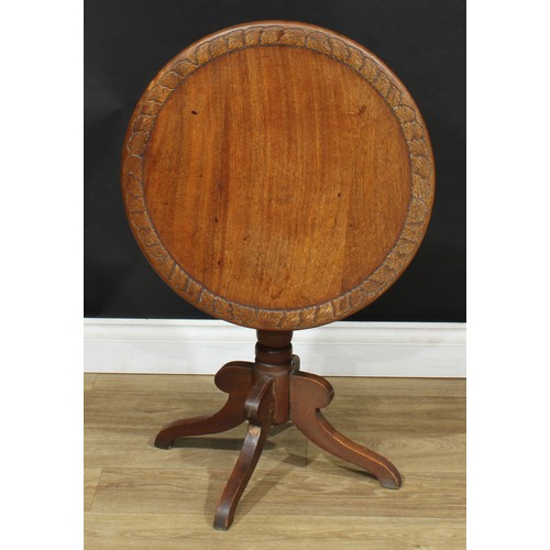 535 - A George III style mahogany pedestal wine table; an early 20th century three-tier cake stand; a Suth... 