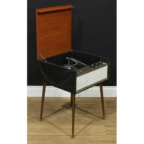 540 - A retro mid-20th century Dansette Supreme record player, Balfour Princess auto changer, 58.5cm high,... 