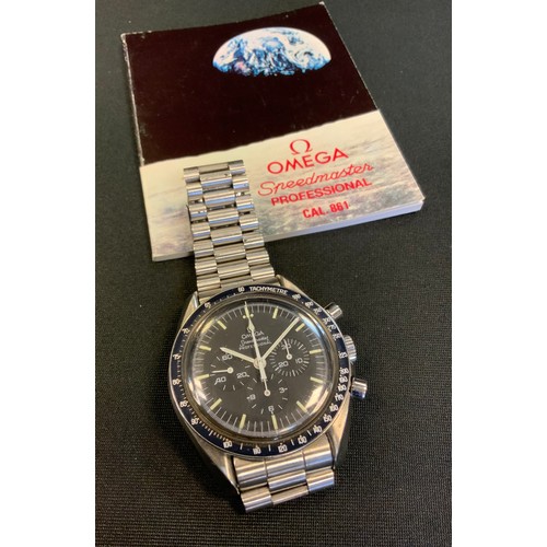 296 - An Omega Speedmaster Professional  APOLLO XI Moon Landings wristwatch Circa 1989, stainless steel ca... 