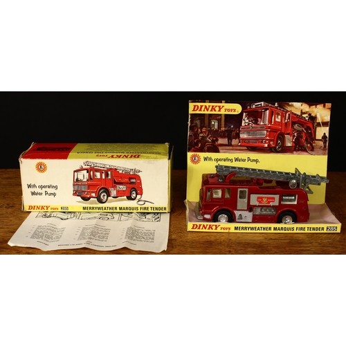 3062 - Dinky Toys 285 Merryweather Marquis Fire Tender, metallic red body with decals, boxed with inner car... 