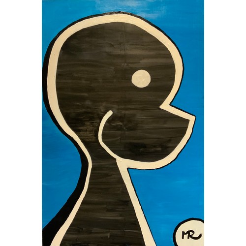 81 - Matthew Rutherford (Art From A Locked-In Mind)
Boy Blue
signed, acrylic on canvas, 150cm x 100cm.


... 