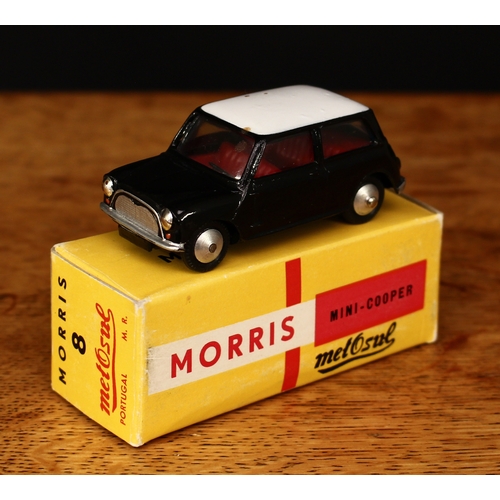 Metosul (Portugal) No.8 Morris Mini-Cooper, black body with white