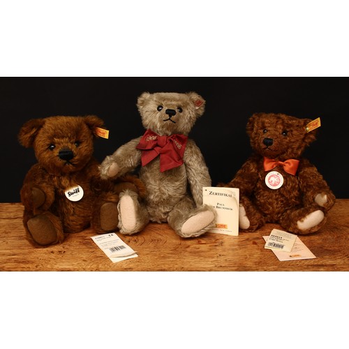 3243 - Steiff (Germany) EAN 037221 Paul the growling teddy bear 1908-2008, trademark Steiff button to ear w... 