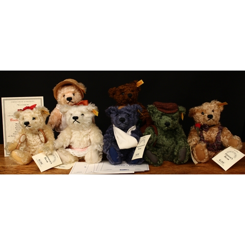 3238 - Steiff (Germany) Bears of the Week collection, comprising EAN 654596 Monday's bear, EAN 654602 Tuesd... 