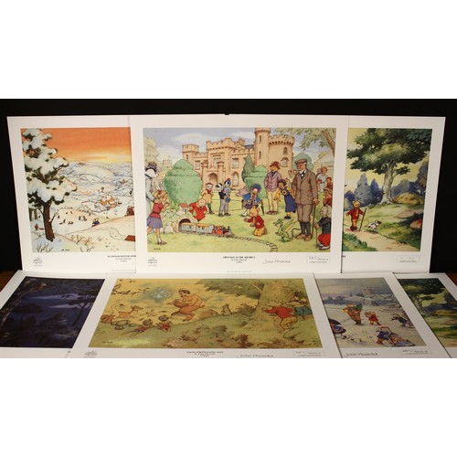 3285 - After John Harrold, seven Limited Edition Rupert Bear prints, comprising Nutwood Christmas Eve 257/3... 