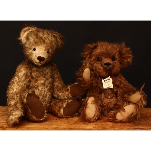 3278 - Artist made teddy bears, comprising an AlidaBears (Yorkshire) Branston jointed mohair teddy bear, 38... 