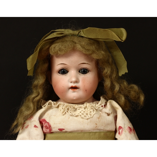 3300 - A Heubach Koppelsdorf (Germany) bisque shoulder head and partially stuffed cloth bodied doll, weight... 