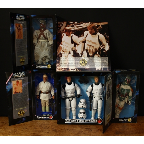 3313 - Kenner Star Wars 12” Collector Series action figures, comprising 27693/27690 Boba Fett, boxed; 27724... 