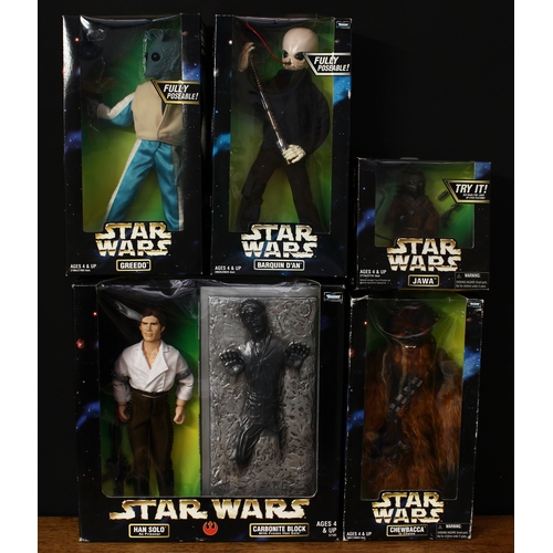 3314 - Kenner Star Wars 12” Action Collection figures, comprising 27744/27741 Jawa, boxed; 27904/27903 Gree... 