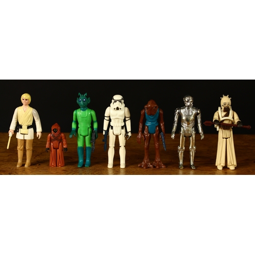 3316 - Star Wars 3¾ loose action figures, comprising Luke Skywalker, Jawa, Tusken Raider (Sand People), Sto... 