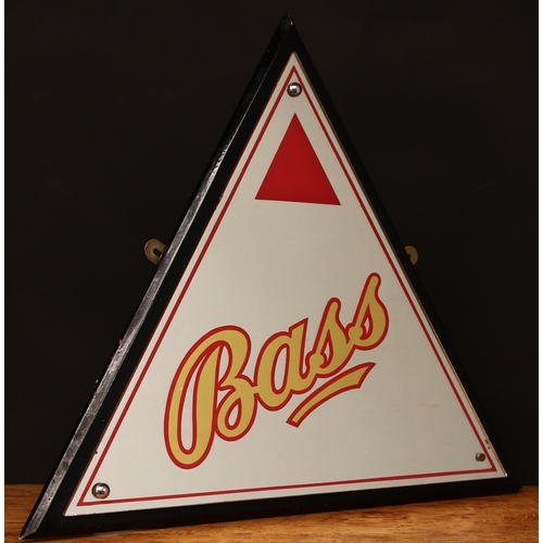 3341 - Advertising, Breweriana - a mid-20th century Bass triangular shaped wall mirror, 