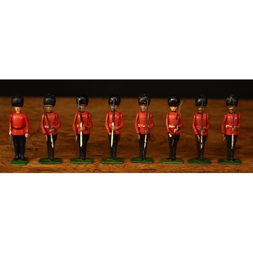 3367 - W Britain (Britains) No.205 British Soldiers Coldstream Guards (at the salute), comprising Officer w... 