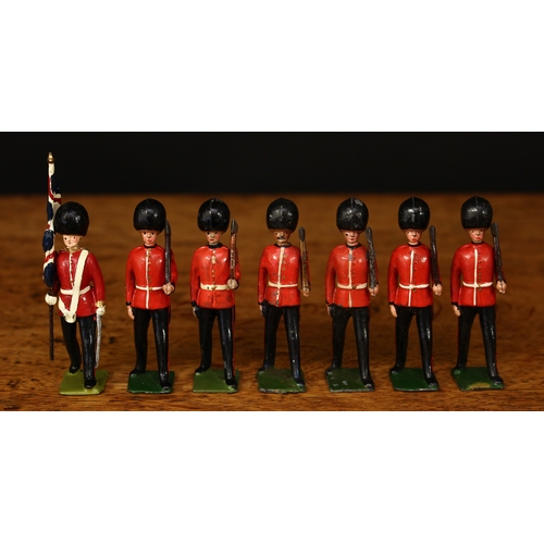 3370 - W Britain (Britains) figures from set No.82 British Soldiers Colours and Pioneers of the Scots Guard... 