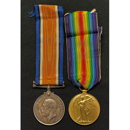 2001 - WW1 British War and Victory medals to T4-239146 Dvr AC Guantlett, ASC. Complete with original ribbon... 