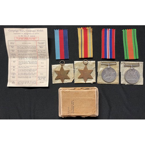 2020 - WW2 British RAF Medal group to RF Jones comprising of: 1939-45 Star, Africa Star, War Medal 1939-45 ... 