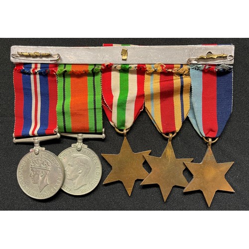 2025 - WW2 British Desert Rat's medal group comprising of 1939-45 Star, Africa Star, Italy Star, Defence Me... 