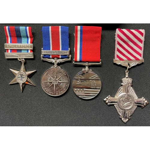 2031 - WW2 British 1939-45 Star, Africa Star, War Medal and Defence Medal. All complete with ribbons. Along... 