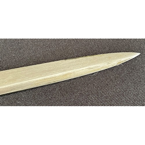 2069 - French Gras Bayonet with single edged blade 520mm in length. Maker marked St. Etienne and dated to s... 