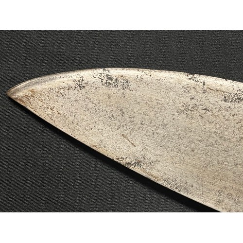 2076 - Nepalese Gurkha Kukri Knife with single edged blade 310mm in length. Marked 