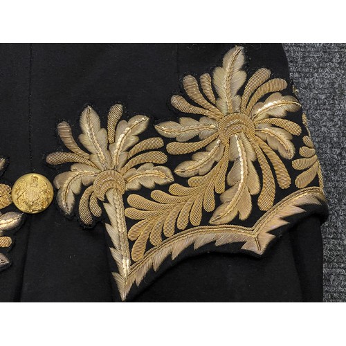 2085 - British Court Dress Jacket with two part construction Kings Crown Buttons. Heavy hand embroidered wi... 