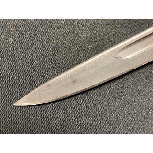 2115 - WW1 British P13 bayonet with fullered single edged blade 430mm long, maker marked 