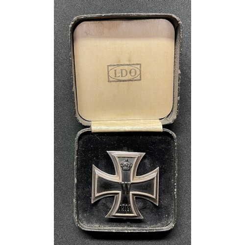 2120 - WW1 Imperial German Eisernes Kreuz 1. Klasse 1914. Iron Cross 1st Class 1914. Vaulted example. .800 ... 