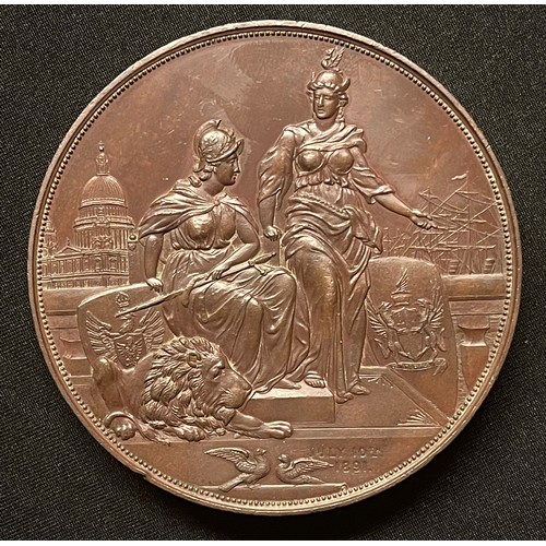 2129 - Imperial German Bronze Medallion featuring Kaiser Wilhelm II and the Empress. Struck to commemorate ... 