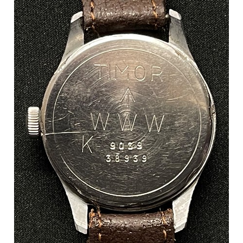 2139 - WW2 British Watch, Wrist, Waterproof by Timor. One of the so called Dirty Dozen Swiss watches order ... 