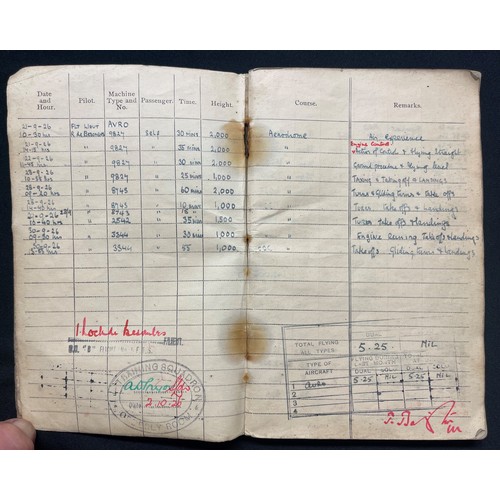 2154 - RAF Log Books to Pilot Officer Benson Railton Metcalf Freeman. RAF Log Books to a British RAF Office... 