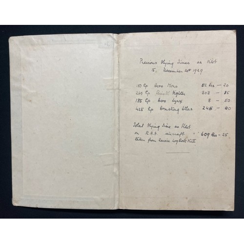 2154 - RAF Log Books to Pilot Officer Benson Railton Metcalf Freeman. RAF Log Books to a British RAF Office... 