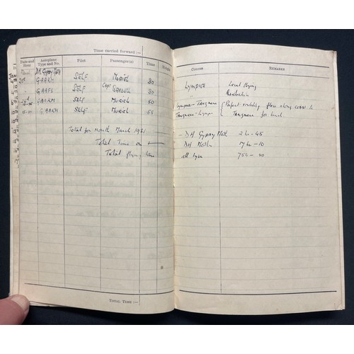 2154 - RAF Log Books to Pilot Officer Benson Railton Metcalf Freeman. RAF Log Books to a British RAF Office... 