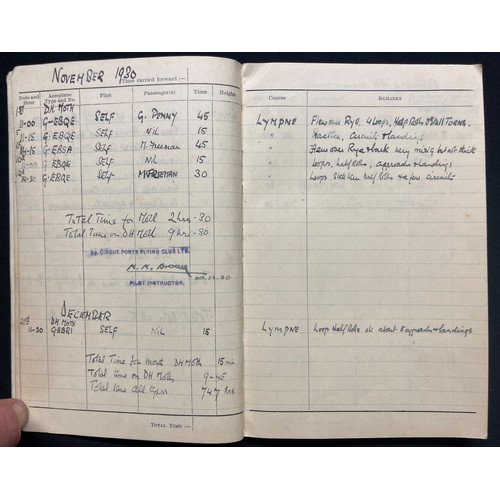 2154 - RAF Log Books to Pilot Officer Benson Railton Metcalf Freeman. RAF Log Books to a British RAF Office... 