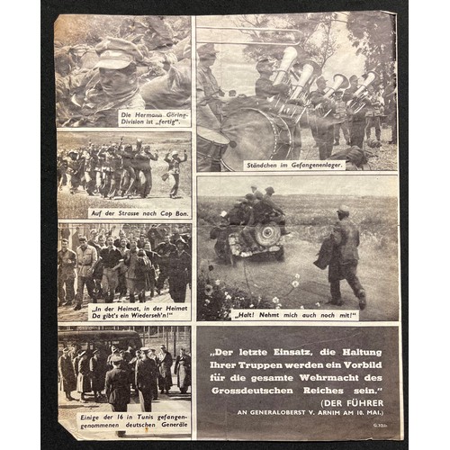 2164 - WW2 British propaganda leaflets dropped on German lines in North Africa, 'Message From The Heroes Of... 