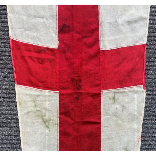 2170 - WW2 British Screen Printed Silk Union Flags x 2 both sized 44cm x 89cm: England Pennant Flag multipa... 